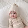 Gorro para Bebé para Primavera y Otoño, Estilo Coreano, Moderno y Versátil, Sombrero de Ala Ancha Puntiagudo para Niñas, Gorro Dulce y Cortavientos con Protección para los Oídos para Salidas