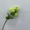 Hortênsia de Madeira Simulada com 3 Cabeças Bola de Neve Pequena Flor Artificial Decoração de Mesa para Sala de Estar Flor de Seda Arranjo de Flores de Hotel Sofisticado Decoração