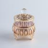 Mesa de Centro Estilo Lujo Ligero Jarra de Dulces de Gama Alta Estilo Europeo Americano Cristal de Cristal Tallado con Tapa Decoración Almacenamiento Tarro de Almacenamiento