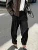 Pantalones de Color Sólido para el Trabajo, Otoño/Invierno 2026, Estilo Europeo y Americano Transfronterizo, Corte Relajado, Plisados, Caída, Pierna Recta, Pantalones de Mujer
