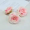 Rosa Simulada Flor de Rosa Caja Redonda de Flores de Rosa Caja de Regalo Soporte de Exhibición Decoración Decoración de Forma de Pared de Flores para Boda