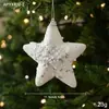 Nova corrente de contas com rebite de espuma em formato de estrela de cinco pontas de Natal, enfeites de Natal em formato de cebola e rabanete, decorações de bola de Natal para criar uma atmosfera festiva de Natal