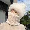 Gorro Baotou Relleno, Protección para Orejas, Bufanda para Cuello de Vehículo Eléctrico, Gorro Integrado, Gorro Cortavientos para Exteriores de Otoño e Invierno para Hombres y Mujeres