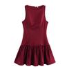 Ropa de mujer para comercio exterior de AliExpress estilo europeo y americano transfronterizo vestido con lazo color ZR5