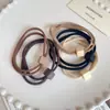 2024 Nuevo Estilo Diadema Trenzada de Doble Capa Goma Elástica Goma para el Cabello Goma para el Cabello de Mujer Diadema Anillo de Goma Juego de Cuero Cola de Caballo Alta