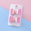 Horquilla de lazo tridimensional lote de niños nuevo brillante accesorios para el cabello para niños horquilla de alto diseño puesto de venta