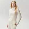 100% cachemira pura, nueva colección otoño 2026, suéter de cachemira tejido de punto para mujer, estilo francés de alta gama, cuello redondo, corte ajustado