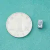 Cuentas de Transferencia de Paz y Alegría Plata de Ley S925 Pulsera Antigua China Retro Pulsera de Cristal DIY Cuentas Espaciadoras Cuadradas