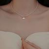 Elegante Collar de Perlas Camelia Estilo Francés para Mujer, Nuevo Modelo Popular 2026, Cadena para Clavícula de Lujo Ligero de Nicho de Gama Alta
