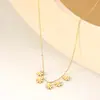 Joyas Lele Artesanía Retro Nuevo Diseño de Margarita de Nicho Cadena para Clavícula Regalo para Mejor Amiga Necklace de Lujo Ligero