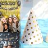 Tira de Estampagem a Quente Listrada Bolinhas Chapéu de Aniversário Adulto Bebê Criança Animal de Estimação Triângulo Chapéu de Papel Festa Jogo de Team Building Adereços