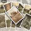 36 adesivos de carimbo estilo escuro vintage com uma atmosfera retrô sobrenatural para diário DIY e decoração de cartões, atacado