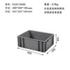 Caja de plástico gris estándar europeo con tapa para rotación de contenedores, logística industrial, filtro de cría y tránsito, caja de plástico para almacén.