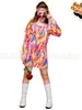 Baile à Fantasia fantasia hippie para menina fantasia hippie dos anos sessenta e setenta fantasia para apresentação de palco para menina