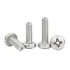 Tornillos de Cabeza Pan Cruzada de Acero Inoxidable Estándar Británico y Americano con Agujero Pasante Hueco y Agujeros para Tornillo Roscados Unc/Unf