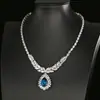 2026 Novo Produto Zhuang Sheng Sheng Joias Corindo Sintético Alta Qualidade Banquete Pingente Gota de Água Colar Pedra Principal 13*18
