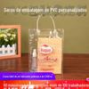 Bolsa de Mão de PVC Personalizada Souvenir Sacola de Compras Publicitária Espessada para Presente Roupa Bolsa de Mão com Logo Imprimível