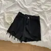 Shorts de mezclilla rotos para mujer verano 2022 Nuevos holgados pierna ancha línea A pantalones versátiles adelgazantes deshilachados hot pants moda ins