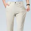Pantalones Largos Casuales Nuevos de Verano para Hombre Pantalones de Vestir Sueltos Rectos Versátiles para Papá