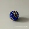 Estampado de Leopardo Bola de Taladro de Arcilla Cuadrada Redonda Estilo Abalorios Incrustados a Mano Personalizado DIY Abalorios Sueltos Accesorios para Cadena de Teléfono Móvil Agujero Recto
