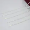 Collar de plata de doble tejido S990 plata de ley para hombre de primera calidad cadena de verbena para pareja joyería Lin FA de plata de ley al por mayor