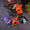 Bolsa de calabaza de Halloween, bolsa de dulces decorativa, bolsa de regalo para jardín de infantes, bolsa de comida con forma de galleta fantasma, paquete de colores mixtos transfronterizos