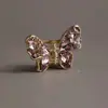 Presilha de Garra Pequena de Cristal Borboleta de Alta Qualidade Estilo Coreano para Rabo de Cavalo Meio Preso Presilha de Cabelo Pequena de Tubarão Acessório de Cabelo para Mulheres