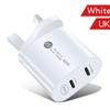 Carregador de celular de carregamento rápido PD40W tipo-c PD multifuncional de porta dupla europeu e americano Cabeça de carregamento do dispositivo de velocidade padrão britânica