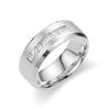 Design Popular, Estilo Neutro de Alta Qualidade, Anéis de Casal em Aço Titânio Micro-Cravejados com Zircônia, Anéis de Diamante Masculinos e Femininos, Joias Populares
