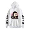 Suéter con capucha informal de moda de primavera para hombre y mujer con estampado periférico de Demon Slayer Ghost Blade de Anime