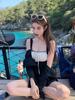 Estilo Ins Coreano Chica Linda Gama Alta Deseo Puro Pequeño Aroma Estilo Hada Sencillo Traje de Baño de una Pieza Traje de Baño para Mujer