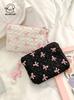 Bolsa de Maquillaje con Lazo Plisado, Práctico Bolso de Mano para Labiales, Bolso de Mano de Lujo para Mujer, Bolsa de Maquillaje de Viaje, Transfronterizo
