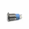 Para interruptor de botão metálico de 12mm 5 pinos anel de alimentação padrão auto-travante/reset com luz botão de partida de alimentação