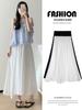 Culottes Blancos para Mujer Primavera y Otoño Piffy Falda Plisada Línea A Verano Algodón y Lino Cintura Alta Pantalones Anchos Drapeados