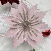 Flores de Natal Artificiais, Flores Artificiais, Magnólias de Natal mais vendidas para comércio exterior, direto da fábrica, Decorações de Natal para Comércio Exterior, Flores Artificiais