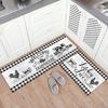 Alfombra de cocina de gallo de dibujos animados de Amazon, juego de dos piezas para cocina europea y americana, alfombrilla para pies absorbente resistente a las manchas, felpudo para el hogar