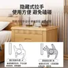 Mesita de noche de madera maciza, no requiere instalación, mesita de noche para dormitorio con acabado estilo chino, diseño simple con cerradura, mueble de almacenamiento para habitación de alquiler a precio especial