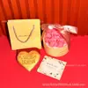 Oro Puro 999 Creativo 520 Qixi Exquisita Moneda de Oro en Forma de Corazón Set de Regalo Decoración del Día de San Valentín Personalizado Venta al por Mayor