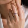 Anillo de Plata Esterlina S925 de Lujo Ligero Nuevo en Forma de Gota Circonio de Color Diseño Creativo Personalizado Geométrico de Alta Gama para Dedo Índice de Mujer