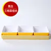 Plato de frutas de moda para KTV, plato de snacks para barbacoa, plato de frutas secas dividido, plato de snacks de melamina de cuatro o seis compartimentos para uso comercial