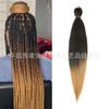 Peruca Africana Grande Trançada Ez, Dreadlocks Fofos de Fibra de Baixa Temperatura Yake, Tranças Grandes Coloridas de Fibra Sintética Fáceis de Trançar