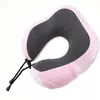 Entrega Direta da Fábrica Almofada de Apoio para Pescoço de Espuma de Memória de Rebound Lento em Formato U, Almofada Portátil para Viagem e Cochilo Camelback, Personalização de Almofada em Formato U