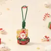 Pingente de couro PU de Natal chaveiro fofo de desenho animado do Papai Noel decoração ornamento de bolsa criativo pequeno presente