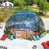 Carpa de Globos de Vidrio Transparente Completo para Actividades de Yoga y Fitness al Aire Libre, Habitación de Estrella de Vidrio de 12 m de Diámetro, Carpa con Cielo Estrellado