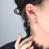 Aretes geométricos cuadrados de borla de una pieza Qi Yu alrededor del mismo estilo dulce y cool aretes de clip para oreja de cadena de cuentas redondas largas