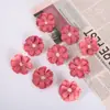 Nova Cabeça de Flor de Cerejeira de Três Camadas DIY Flor Simulada Guirlanda Decorativa Parede de Flores Design de Flores de Casamento Flor Simulada