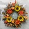 Zonghong 2025 Transfronterizo Nuevo Otoño Corona Festival de la Cosecha Granja Calabaza Girasol Hoja de Arce Colgante de Puerta