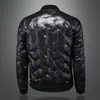Invierno europeo 90% plumón de pato blanco cuello redondo brillante chaqueta de plumón moda abrigo cálido para hombre Y19811
