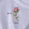 Broche de rosa retro europeo y americano para mujer, elegante, con personalidad y temperamento, ramillete, pin para suéter, accesorios, pin para escote de otoño e invierno