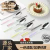 Elegante Cuchara de Acero Inoxidable 304 Cuchara Doméstica para Servir Cuchara para Sopa Cubiertos Set de Cuchara y Palillos Cuchara Comercial para Café y Postre